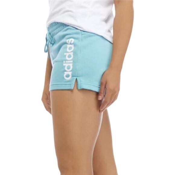 Adidas Esssentisls Slim Logo Short Sz 3X Mint White - Picture 1 of 6